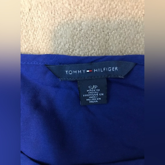 Tommy Hilfiger blue shades long sleeve blouse size S - Picture 3 of 3
